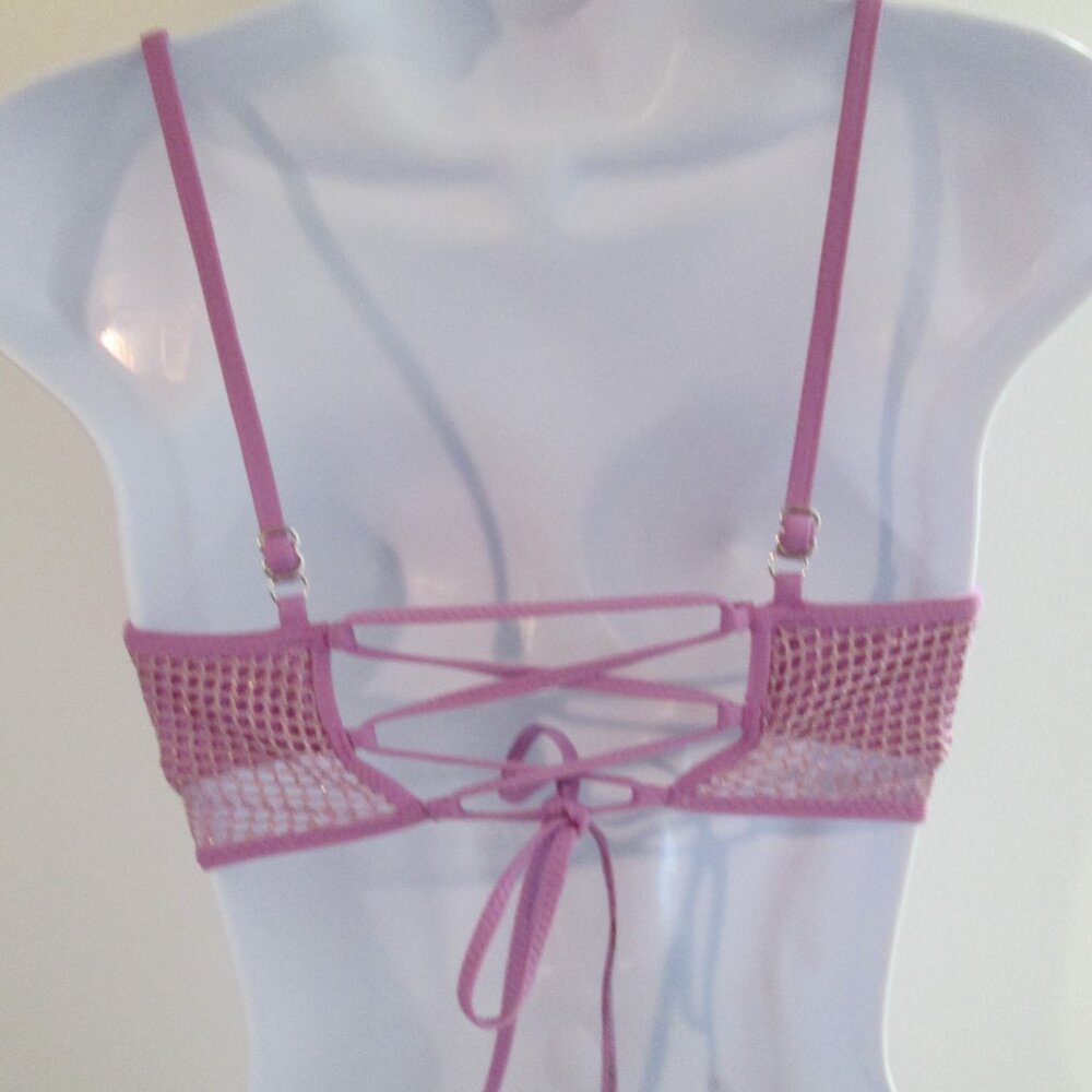 BECCA Standard Network Cami Bikini Top, Adjustable, Tie Back NWT Sz S - Picture 9 of 10